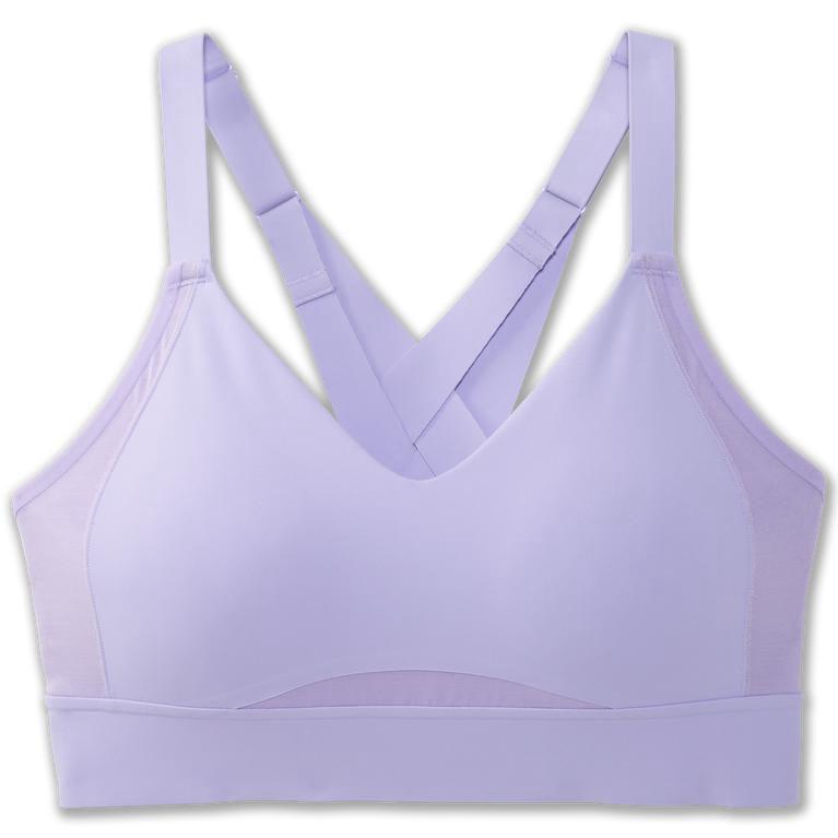 Brooks Women's Drive Interlace Running Bra Singapore - Lavender Purple/Violet Dash (62907-BMRH)